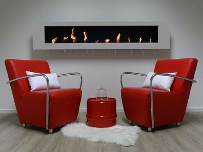 Ethanol & Gelkamin Kamin Wandkamin XXL mehrere Farben 180 cm + 9 Brennstoffdosen