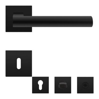 Drückergarnitur EPL45Q Karcher Türdrücker-Ros.-Grt. Kosmos Schwarz Türgriff