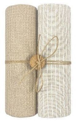 Stylische Küchentücher im 2er-Set - Beige/Weiß