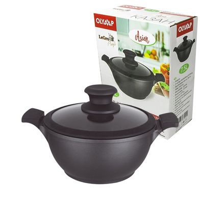 Casserole 7.5LTopf Kochtopf Induktion Kazan aus Aluguss Wok 7.5L
