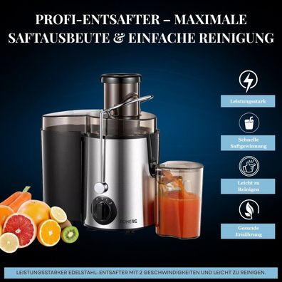 Entsafter für Obst und Gemüse, mit Trester- und Wasserabscheider, Original Entsa