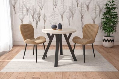 Essgruppe A101, Esszimmer Set , Esstisch mit 2 Stühlen- Farbe wählbar
