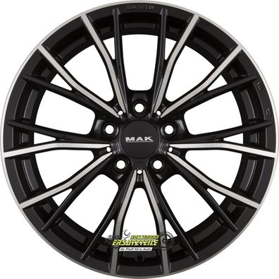 4x Mak Mark black mirror 8x20 ET46 - LK5/112 ML66.6 Felge Alu