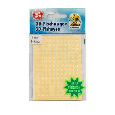 3D Fisch Augen Leuchtaugen glow 3 mm