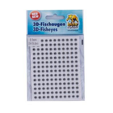 3D Klebeaugen Fischaugen weiß 5 mm