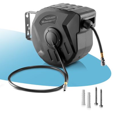 Stahlwerk Druckluft Schlauchtrommel Aufroll-Automatik 10m 8 Bar