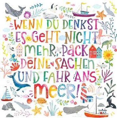 Serviette Buntes Meer