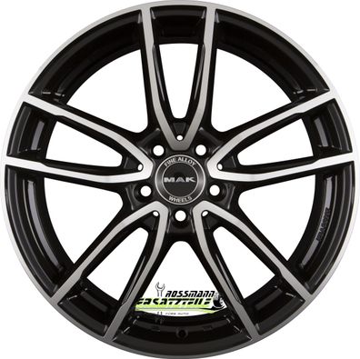 4x Mak Evo-D black mirror 9.5x20 ET45 - LK5/112 ML66.6 Felge Alu