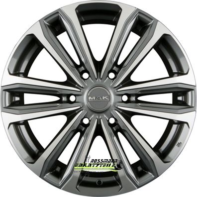 4x Mak Safari 6 gun metallic mirror 8.5x20 ET30 - LK6/114.3 ML66.1 Felgen Alufelgen