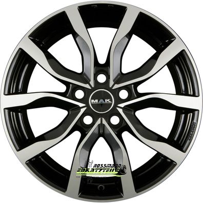 4x Mak Highlands black mirror 8.5x20 ET50 - LK5/127 ML71.6 Felgen Alufelgen