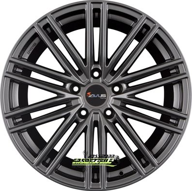 4x Avus Racing AC-M08 anthracite 10.5x20 ET64 - LK5/130 ML71.6 Felge Alu