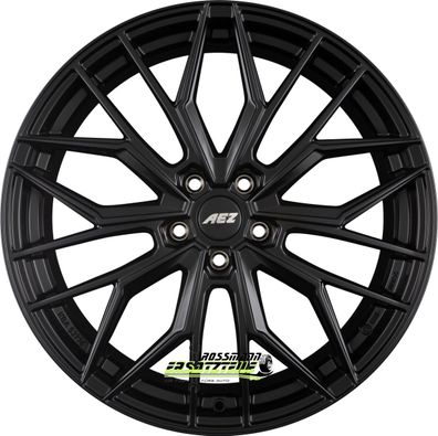 4x AEZ Porto black matt 9x20 ET40 - LK5/112 ML70.1 Felge Alu
