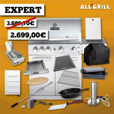 Allgrill Gasgrill CHEF L - 35 Jahre Jubiläumsaktion inkl. EXPERT Zubehörset (500904