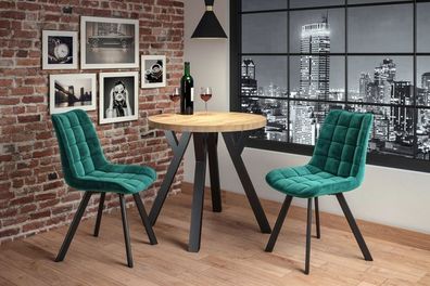 Essgruppe A102-GE, Esszimmer Set , Esstisch mit 2 Stühlen- Farbe wählbar