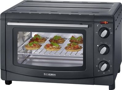 Mini-Backofen Severin TO 2067, 20 Liter, 1500 W, Schwarz