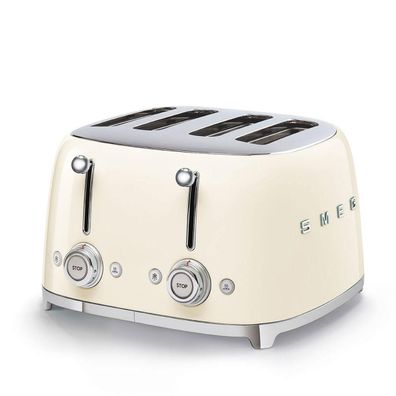 Toaster Smeg 4-Schlitz Beige Retro