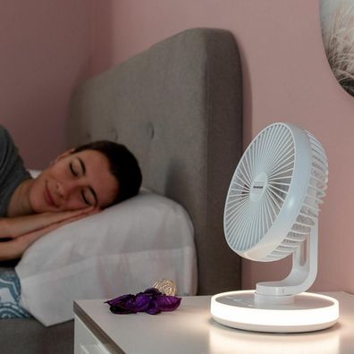 Tischventilator InnovaGoods Wiederaufladbar mit LED 4000 mAh