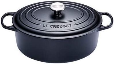 Ovale Cocotte Le Creuset 33cm schwarz matt