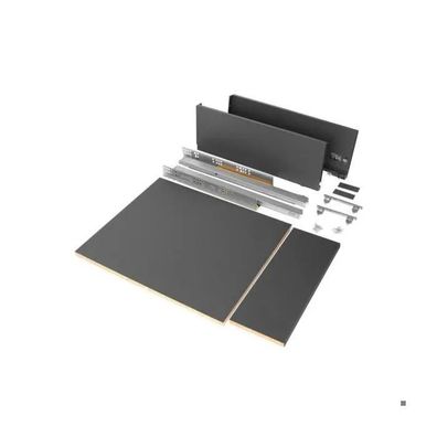 Schubladenset Emuca Grau Anthrazit 178 mm Höhe