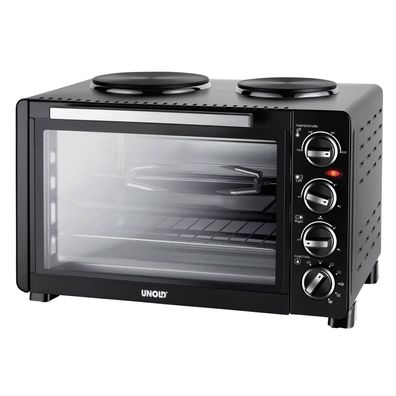 Kéchenherd Unold Mini-Backofen mit Keramikkochfeld