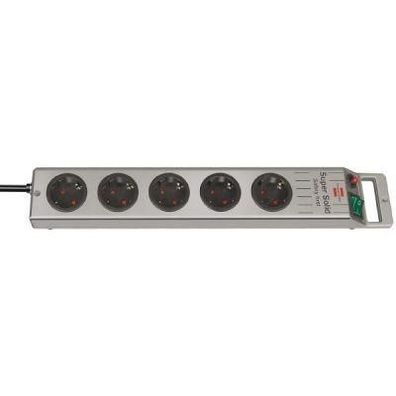 Multiprise Brennenstuhl Super-Solid Line 5-fach 2,5 m, silber
