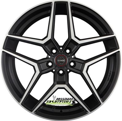 4x Momo RF06 black matt polish 9.5x20 ET40 - LK5/120 ML72.6 Felge Alu
