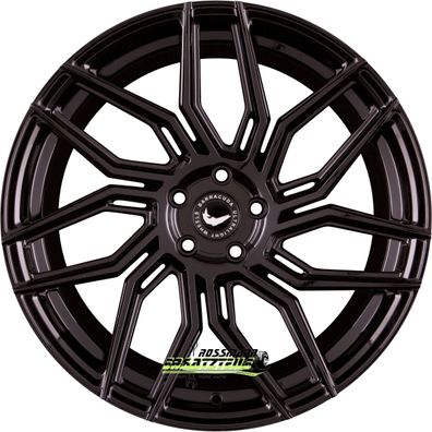 4x Barracuda Dragoon higloss-black 8.5x19 ET43 - LK5/114.3 ML73.1 Felge Alu