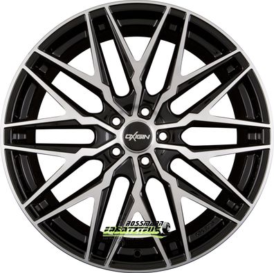 4x Oxigin 25 Oxcross black full polish 10.5x20 ET50 - LK5/114.3 ML72.6 Felge Alu