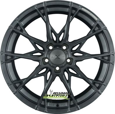 4x Axxion X1 smoke brushed aluminiumsilber 8.5x19 ET35 - LK5/112 ML72.6 Felge Alu