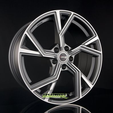 4x Avus Racing AF20 matt anthracite polished 9.5x21 ET25 - LK5/112 ML66.6 Felge Alu