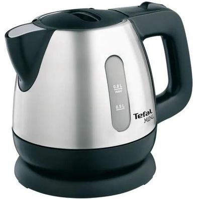 Wasserkocher Tefal Mini 0,8 L, Edelstahl/Schwarz