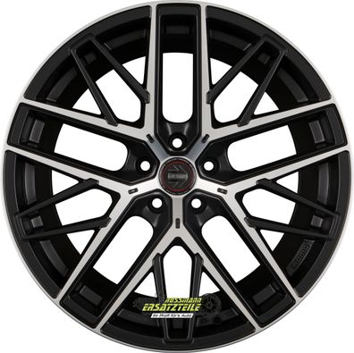 4x Momo RFX01 black matt polish 9x21 ET40 - LK5/108 ML63.4 Felge Alu