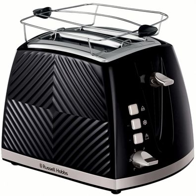 Toaster Russell Hobbs Groove 2S, Schwarz, 2 Scheiben