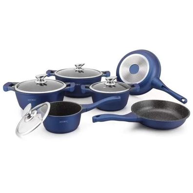 Kochgeschirr Royalty Line 10-teiliges Keramikbeschichtetes Set Blau