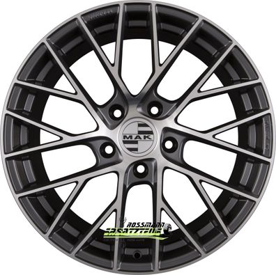 4x Mak Monaco-D gun metallic mirror 10.5x20 ET47 - LK5/130 ML71.6 Felge Alu