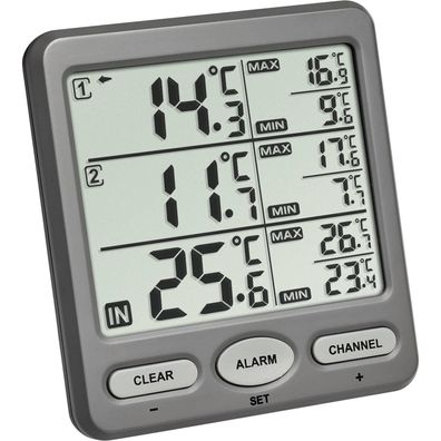 Thermometer TFA-Dostmann Funkthermometer mit 8 Sendern