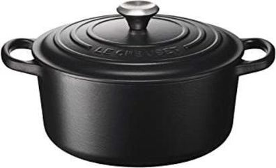 Gusseisentopf Le Creuset 22 cm Schwarz Matt
