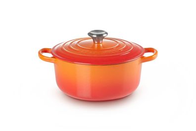 Gusseisentopf Le Creuset 22 cm Rot Vulkanisch