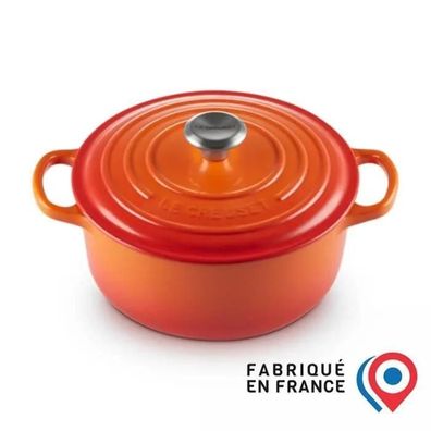 Gusseiserne runde Schmortöpfe Le Creuset 6,7 L Rot
