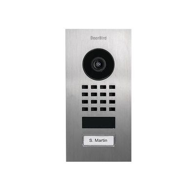IP Video Station DoorBird D1101V aus gebérstetem Edelstahl