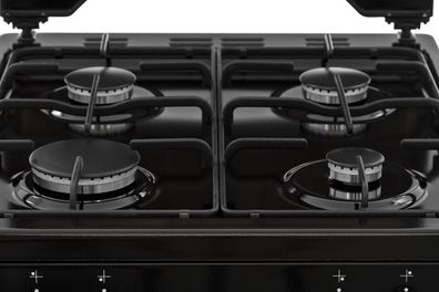 Gasherd Beko mit 4 Brennern und 55L Ofen, schwarz