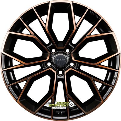 4x Mak Stilo black & bronze 8.5x21 ET40 - LK5/114.3 ML76 Felge Alu