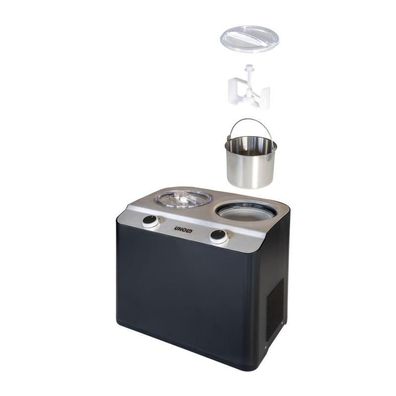 Eismaschine Unold Doppio nero mit 2 x 1,2 Liter Behältern