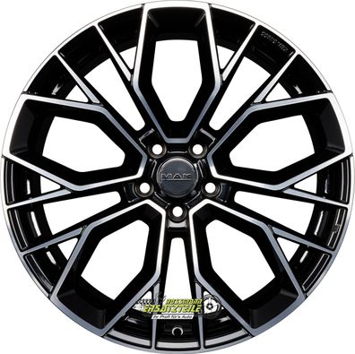 4x Mak Stilo-D black mirror 10x21 ET19 - LK5/112 ML66.45 Felge Alu