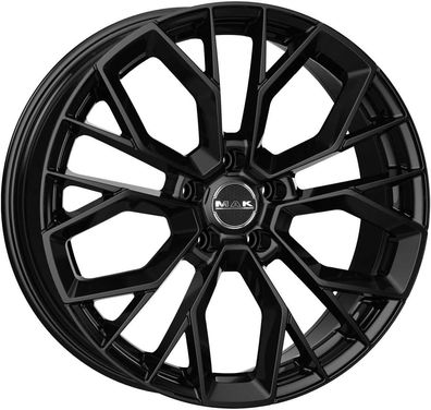 4x Mak Stilo-D gloss black 10x21 ET58 - LK5/112 ML57.1 Felge Alu