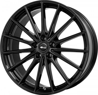 4x Brock B43 schwarz glanz 11x21 ET58 - LK5/130 ML71.5 Felge Alu