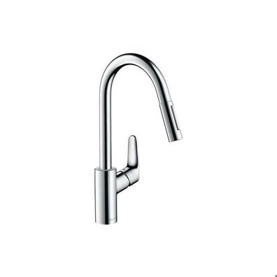 Kéchenmischer Hansgrohe Focus M41 mit ausziehbarer Brause