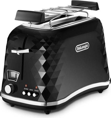 Toaster De'Longhi CTJ 2103. BK mit 6 Bräunungsstufen, schwarz