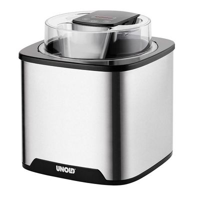 Eismaschine Unold 1,5 Liter, schwarz und Edelstahl
