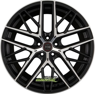 4x Momo RFX01 black matt polish 9.5x21 ET25 - LK5/112 ML66.6 Felge Alu